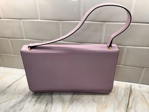 Adrienne Vittadini Zip Clutch Purse Lilac Handbag Y2K Side & Inside Pockets EUC - Picture 1 of 9