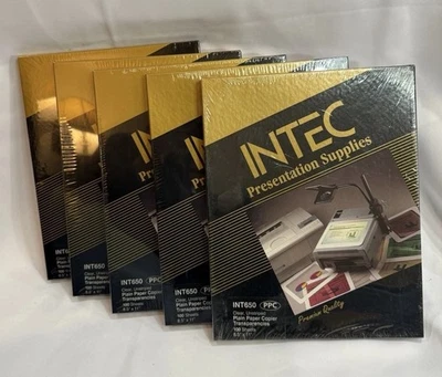 Intec Clear Transparency Film 8.5” x 11" Lot 5 Packs(500 Sheets) Copier Overhead - Image 1 of 4