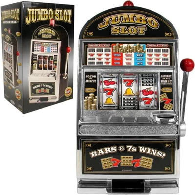 Slot Machine - Las Vegas Game with Casino Sounds, Flashing Lights, and Chrome Tr - Image 1 of 4