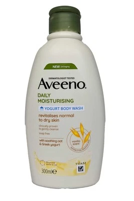Aveeno Daily Moisturising Body Wash Yoghurt 300ml Normal to Dry Skin Revitalises - Image 1 of 4