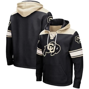 Herren Colosseum Black Colorado Buffaloes 2.0 Schnürpullover Hoodie - Bild 1 von 4