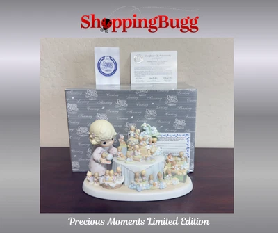 Precious Moments From The Beginning 25 aniversario edición limitada ~ certificado de autenticidad 110238 Foto 1 de 4