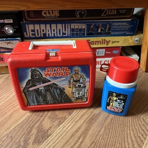 Vintage 1977 Star Wars Plastic Thermos by King-Seeley Vader Lunchbox - Picture 1 of 16