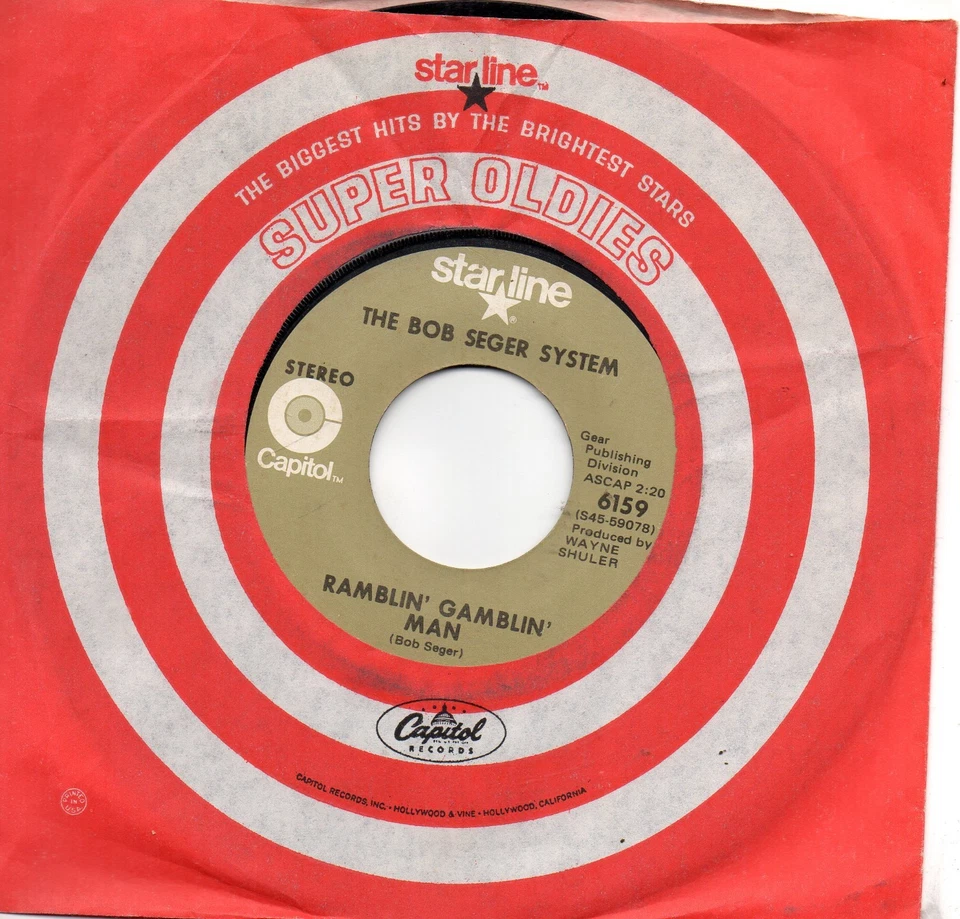 BOB SEGER SYSTEM - RAMBLIN' GAMBLIN' MAN / 2+2=?            (M-) - Image 1 of 1