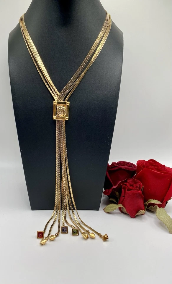 Collar Neo-Vintage Givenchy Lariat Tono Joya Borla Rockstud Foto 1 de 4