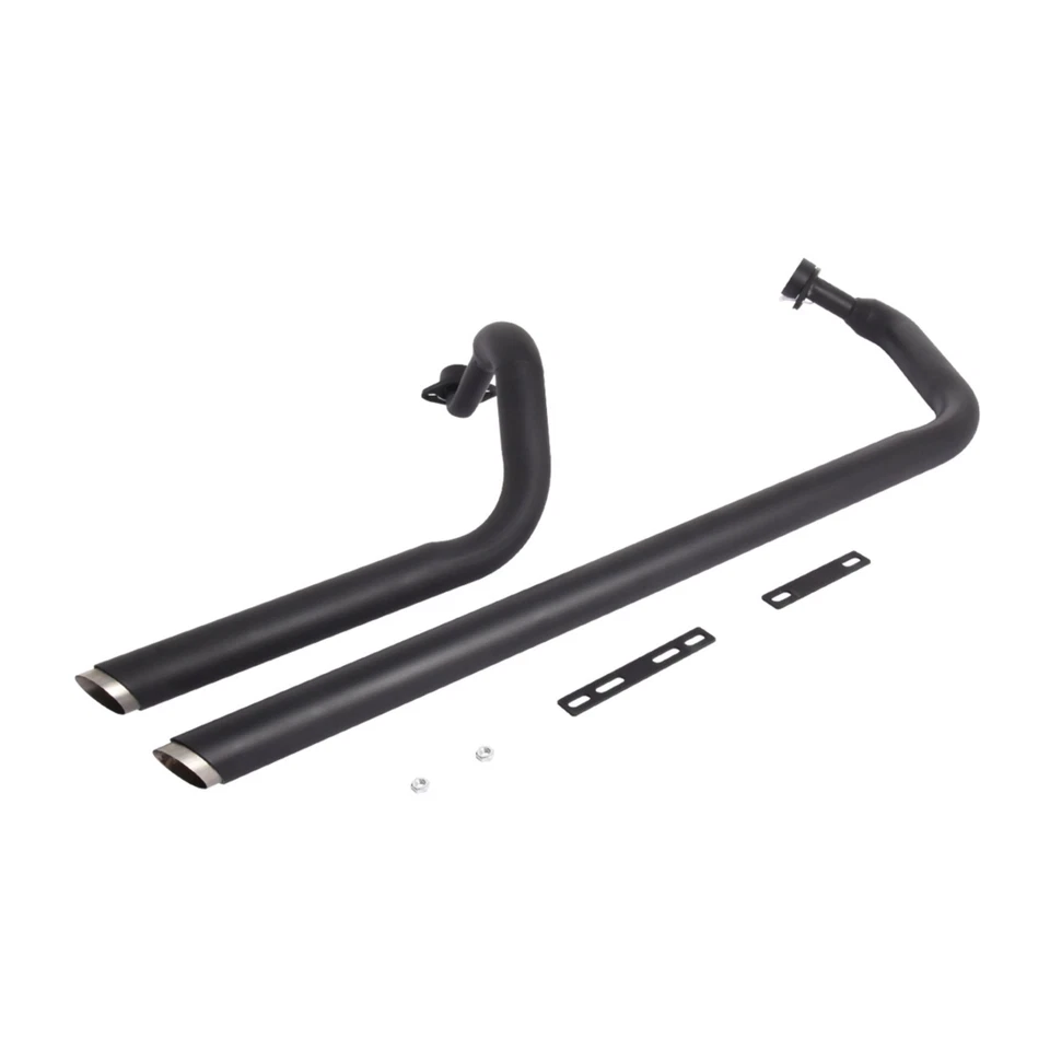 Sistema de tubos de escape preto ajuste silenciador para Yamaha Virago750 1100 XV750 XV1100/S - Imagem 1 de 4