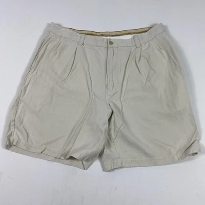 Tommy Bahama Pantalones Cortos Para Hombres 38 Tostado Caqui 100% Seda Plisado Chino Vestido Golf Informal Foto 1 de 4