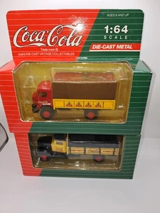 Coca-Cola Diecast Transport Trucks; Lot of 2 1:64 Scale Peterbilt 260 GMC T70 - Picture 1 of 11