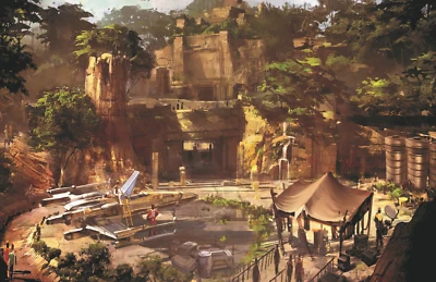 Impresión de póster artístico conceptual Star Wars Galaxy's Edge Disneyland WDW MATE 13x19 Foto 1 de 4