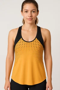 Reebok Crossfit Women's Running / Racerback Tank Top Sz Large Orange & Black - Picture 1 of 6