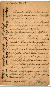 Göethe SIGNED 1825 letter by Johann Wolfgang von Goethe possibly to von Humboldt - Picture 1 of 10