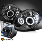 Fits 2003-2005 Dodge Neon Black LED Halo Projector Headlights+H1 Halogen Bulbs