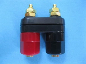 5 pcs Gold Plated Dual Binding Post Banana Jack Insulated 41x34mm Red Black New - Picture 1 of 1