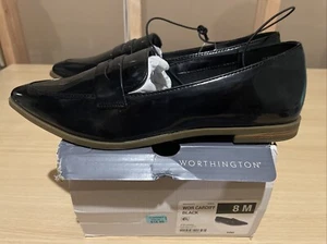 Worthington Wor Cardiff Womens Ballet Flats ShoesSlip On Loafers Black Size 8 M - Picture 1 of 5