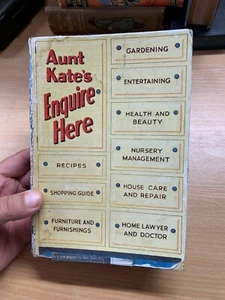 c1920s "AUNT KATE'S ENQUIRE HERE" COOKERY etc ILLUSTRATED HARDBACK BOOK (P4) - Picture 1 of 18