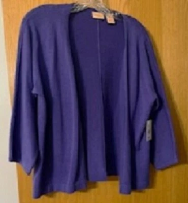New North Crest Woman's Long Sleeve Cardigan Size L Liberty (Purple) Color Foto 1 de 4