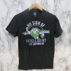 Toy Story Small Disney Buzz Lightyear T shirt Black No Sign of Intelligent Life - Picture 1 of 4