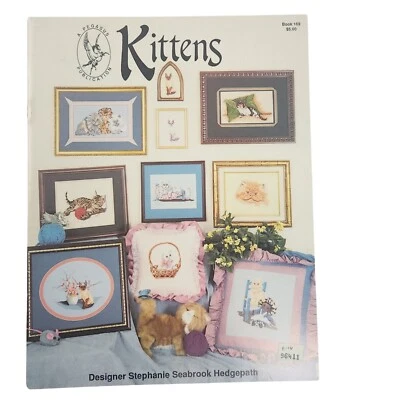 VTG 1989 Kittens Cross-Stitch Pattern Book By Stephanie Seabrook Hedgepath - Image 1 of 4
