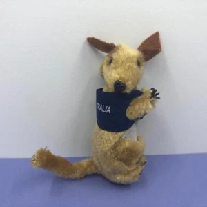 Vintage Australian Oz Kangaroo Clip On Clippy Hugger Souvenir Mascot Plush Toy - Picture 1 of 4