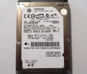 Hitachi HTS545025B9SA02 0A78252 DA3350 Thailand 250gb 2.5" Sata hard drive 2011 - Picture 1 of 5