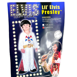 Toddler Elvis Costume T2 T3 T4 Lil' Elvis Presley Licensed Costume Glitter Eagle