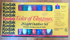Ensemble de lumière d'extérieur multicolore Kodak Color of Christmas 25 lumières 1991 FONCTIONNE !!