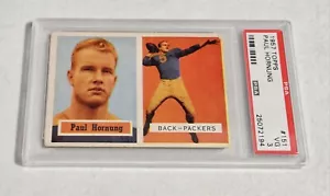 1957 Topps Football #151 Paul Hornung Rookie Karte bewertet PSA 3 Sehr guter Zustand - Bild 1 von 2