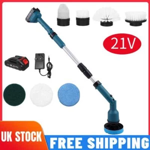 Rechargeable Spin Scrubber Electric Turbo Scrub Floor Cleaning Brush Rotating UK - Picture 1 of 9