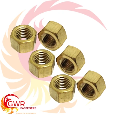 GWR FASTENERS Brass Exhaust Manifold Nuts - High Temperature Metric UNC UNF Imperial Inlet Nut