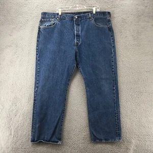 Levis 501 Straight Leg Jeans Mens 46x32 (actual 44x29.5) Blue Denim Button Up - Picture 1 of 17