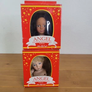 Angel Head Hands Set Doll Making Fibre Crafts Vtg Set Of 2, In Box Blonde Brunet - Picture 1 of 6