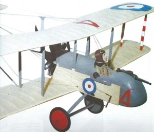 Airco DH2 Erster Weltkrieg Schieber Doppeldecker 38" WS RC Modellflugzeug gedruckte Pläne & Vorlagen - Bild 1 von 3
