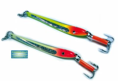 Behr Bananen Pilker Rot-Gelb/POWER-GLO bleifrei 60g bis 600g Taumelpilker Dorsch - Bild 1 von 3