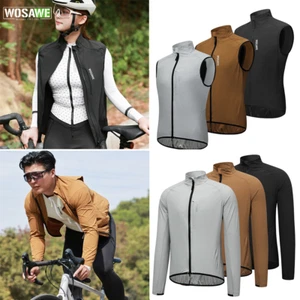 WOSAWE YKK Cremallera Montar Cortavientos Unisex Bicicleta Carreras Ropa Chaqueta Bicicleta Chaleco - Imagen 1 de 12