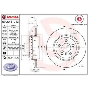 BREMBO Disco freno composito 09.C411.13 - Foto 1 di 2