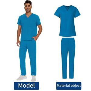 Men's Scrubs Medical Uniform Lab Set Male Wholesale Clinic Hospital 