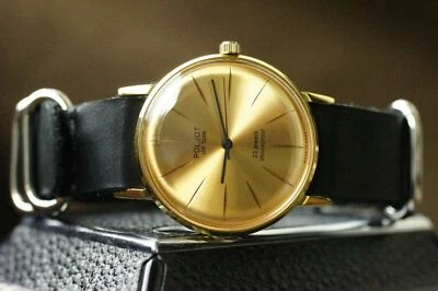 POLJOT De Luxe Vintage Mechanical Luxury leather strap Men's Watch Ultra SLIM - Image 1 of 4