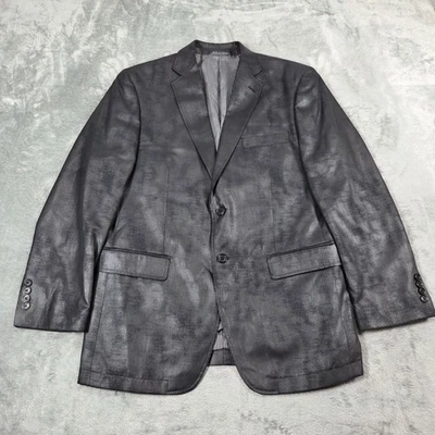 Abrigo Deportivo Calvin Klein Para Hombres 38S Negro Imitación Gamuza Preppy Clásico Blazer Chaqueta Foto 1 de 4