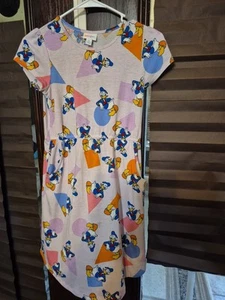 Lularoe Disney Girls Dress Donald Duck Size 12 With Pockets - Picture 1 of 5