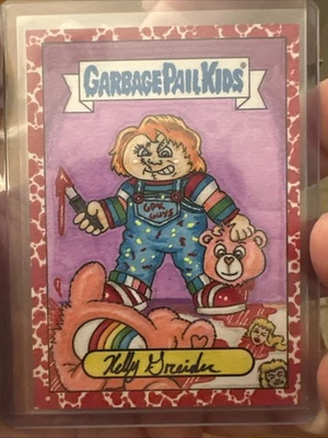 Topps Garbage Pail Kids Kelly Greider Return Sketch - Image 1 of 4