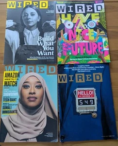 Lot Of Four Wired Magazines 2018, 2019, 2020 - See Covers & Tables Of Contents - Imagen 1 de 10