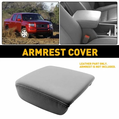 Fits 2009 2010-2014 Honda Ridgeline Console Lid Armrest Vinyl Leather Cover Gray Foto 1 de 4