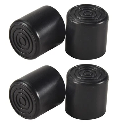 Banqueta de borracha pés muleta cadeira ponta perna almofada 4 peças preta W5L37447 - Imagem 1 de 4