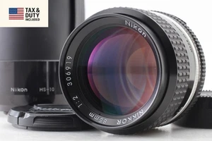 [ MINT ] Nikon Ais Nikkor 85mm F/2 MF Standard Lens HS-10 Metal Hood From JAPAN - Picture 1 of 9