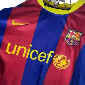 Nike FC Barcelona 2010 2011 Jersey Home Yth XL Patches Embroidered Kit Authentic - Picture 1 of 8