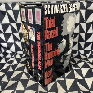Schwarzenegger Action Pack : Total Recall, The Running Man, coffret VHS Red Heat - Photo 1/22