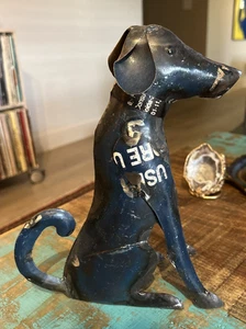 Recyceltes Metall Labrador HUND Figur Hof oder Regal Kunst Volk - Bild 1 von 14