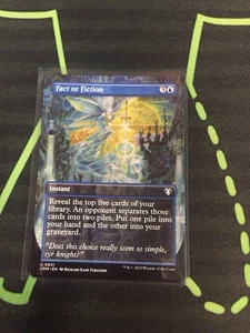 MTG Magic The Gathering Fact Or Fiction CMM Borderless Blue Instant - Picture 1 of 1