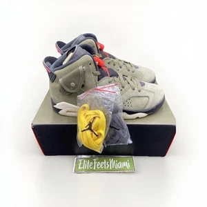 Size 6 - NEW Nike Air Jordan 6 Retro Travis Scott Cactus Jack Olive CN1085-200 - Picture 1 of 10