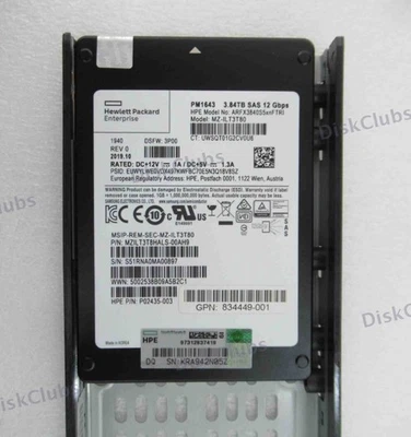 HPE Samsung PM1643 3.84TB 2.5" SAS 12Gbs MZ-ILT3T80 MZILT3T8HALS-00AH9 SSD New - Bild 1 von 4